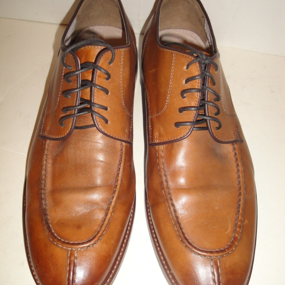 JOSEPH ABBOUD BROWN LEATHER OXFORDS MENS SIZE 12 M